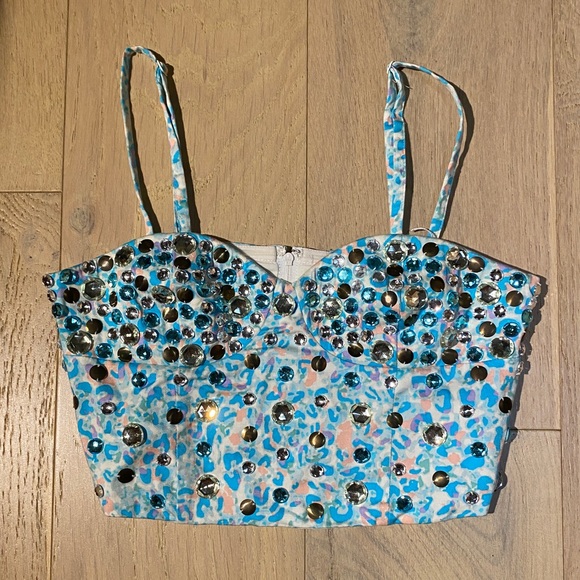 H&M Beaded Cropped Top - Picture 1 of 2